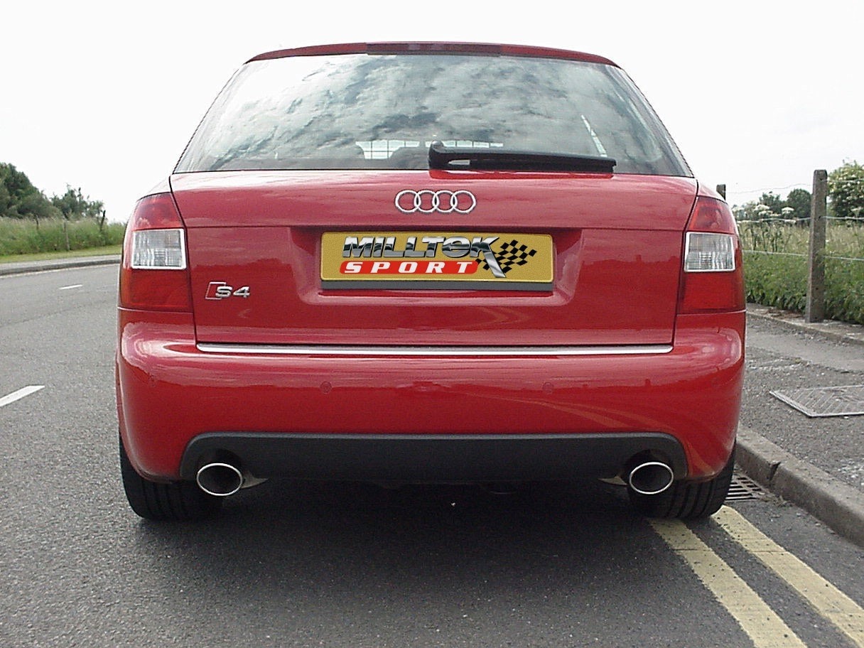 Milltek Audi S4 B6 4.2 V8 quattro dual cat-back systeem met 100m