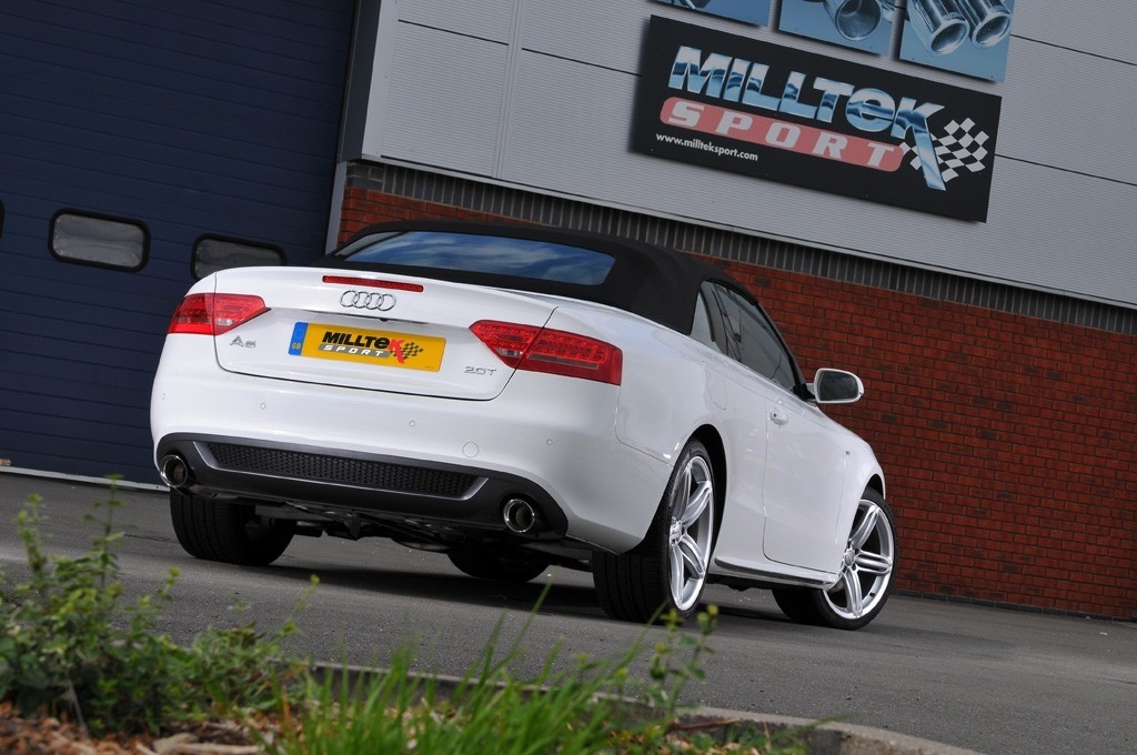 Milltek Audi A5 8T Cabriolet 2.0 TFSI 2WD cat-back dual systeem