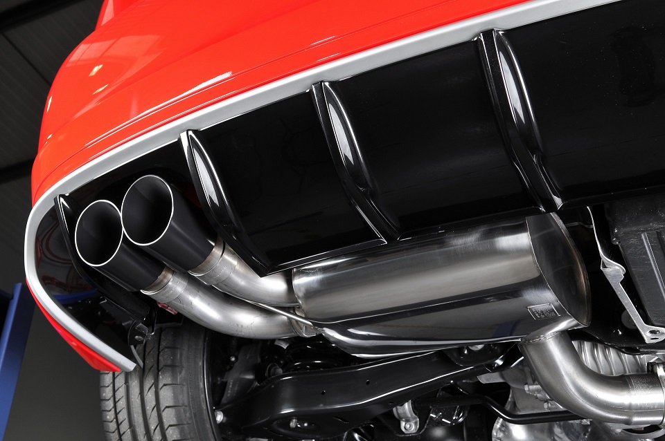 Milltek Audi RS3 8V S tronic cat-back systeem met dubbele zwarte