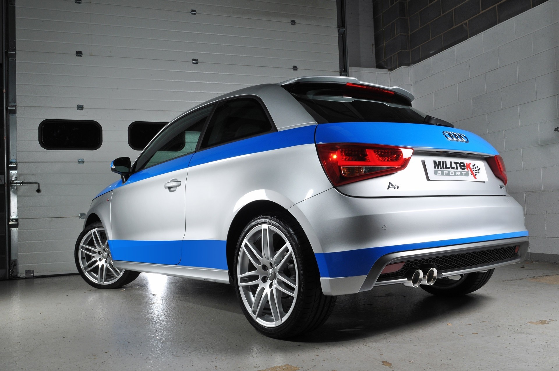 Milltek Audi A1 S line 1.4 TFSI cat-back systeem met dubbel 80mm