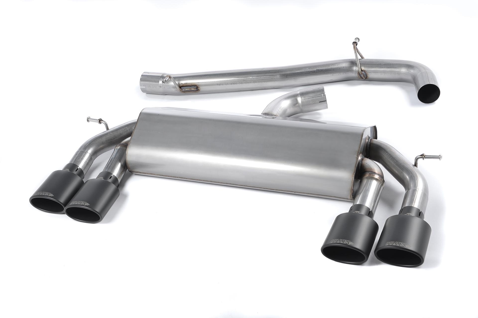Milltek VW Golf VII R 14-16 Cat back Non-Resonated Dual Zwart 100mm GT100