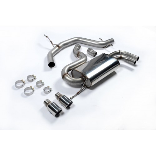 Milltek VW Golf V 2.0 TFSI GTI cat-back systeem met dubbel 80mm